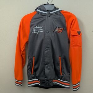 Boys New balance Button Up Varsity Hoodie/ Sweater Size 10/12